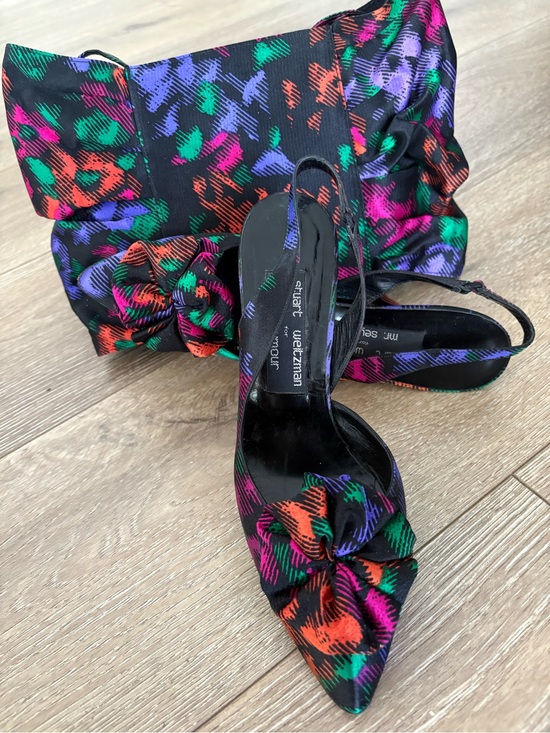 Stuart Weitzman Shoes - Vintage Stuart Weitzman Matching Heels & Clutch Set | 90s Designer